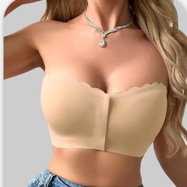 🔥Buy 1 Get 2 Free❤️Seamless Front Closure Strapless Bandeau Bra